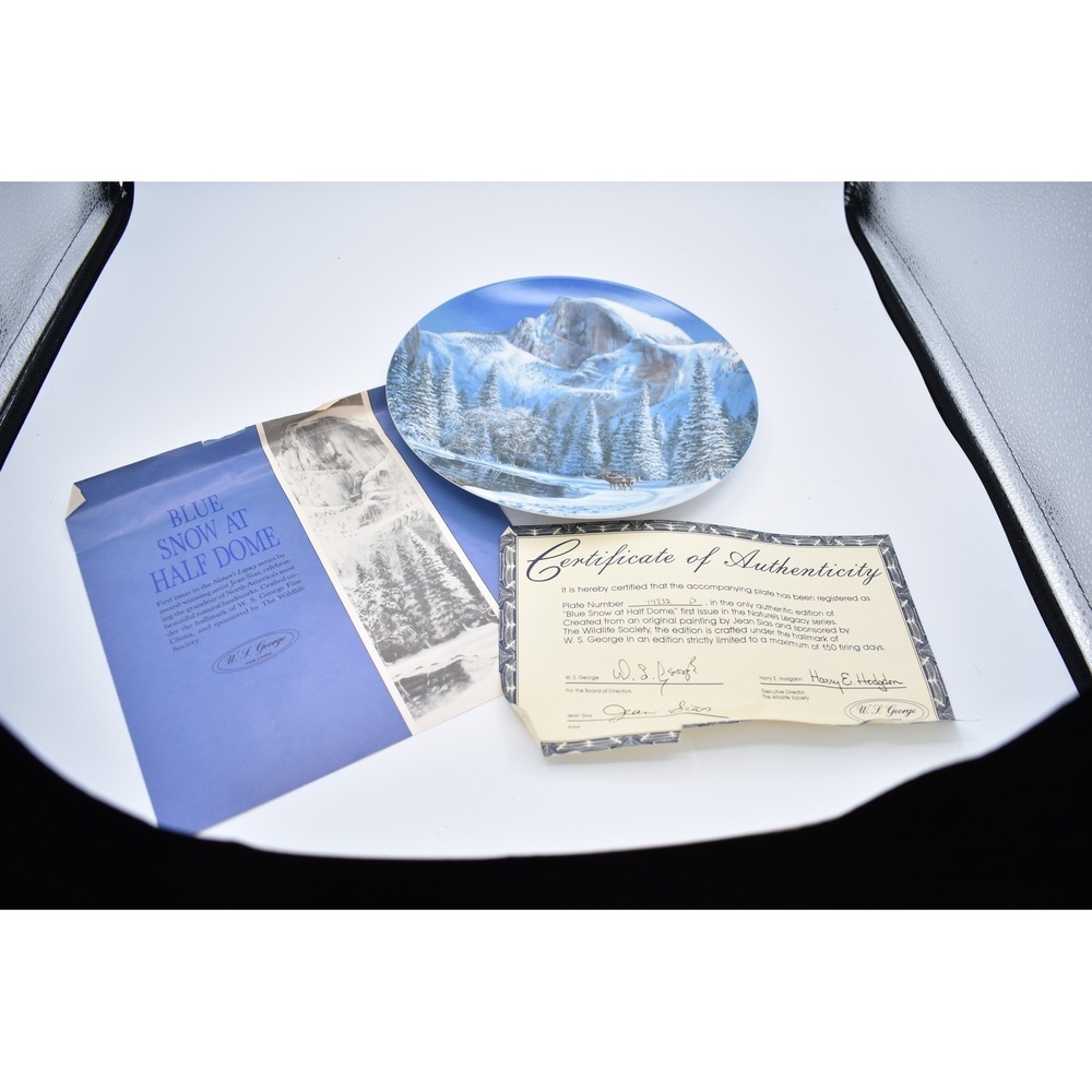 1990 BLUE SNOW AT HALF DOME Collector Plate Jean Sias -17256B